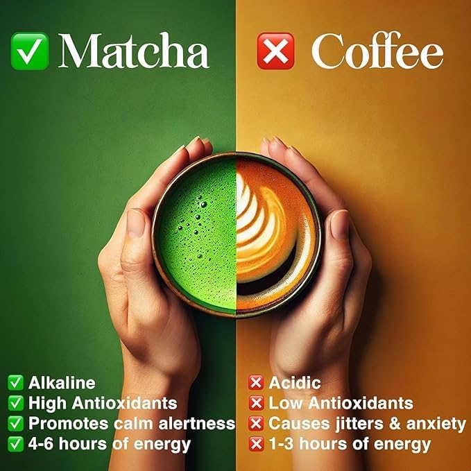 Organic Strawberry Ceremonial Matcha in a green bowl with vibrant color, USDA Organic, by ONE WITH TEA.