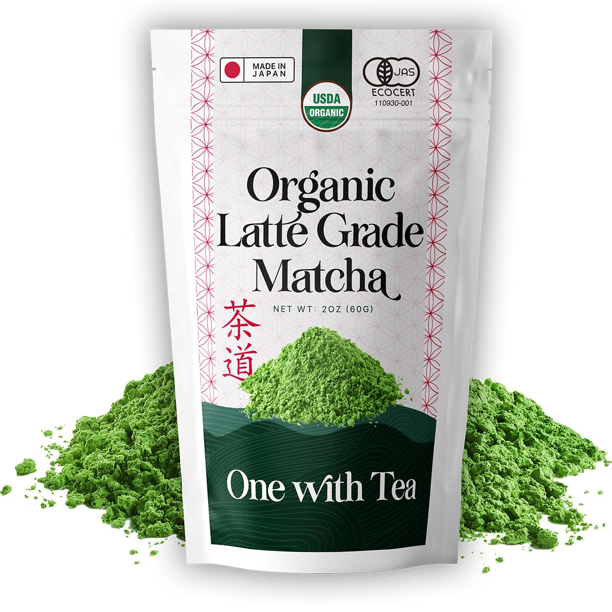 USDA Organic Latte Grade Matcha Powder - 60g Green Tea