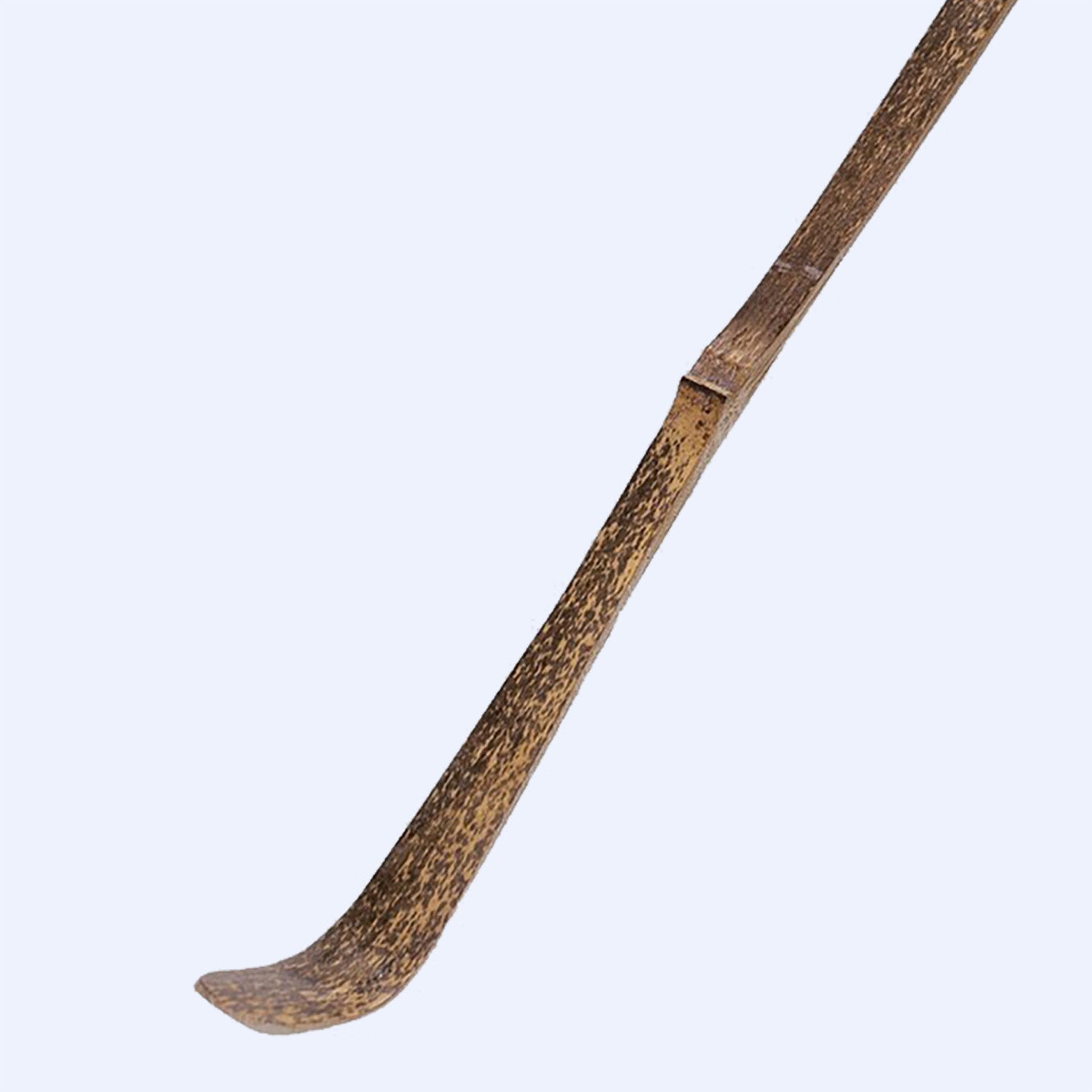 Handcrafted Nakabushi style bamboo chashaku scoop, 18cm long, by ONE WITH TEA, ideal for ceremonial matcha.