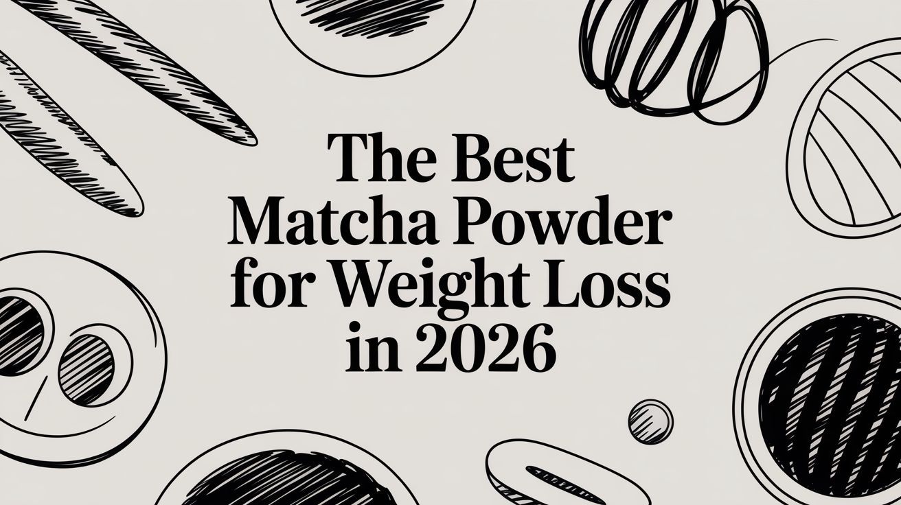 A bowl of whisked green ceremonial matcha with a bamboo whisk, the matcha this weight-loss guide describes.