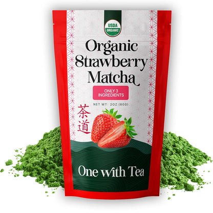 Organic Strawberry Ceremonial Matcha - USDA ORGANIC